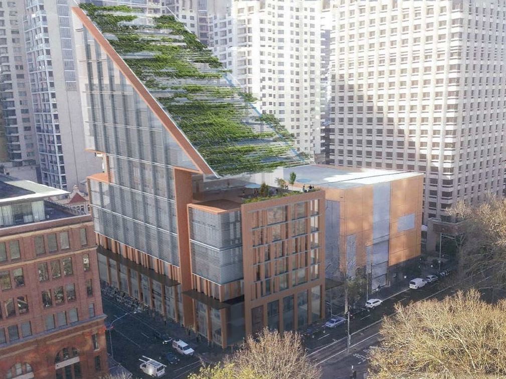 Triangular Tower Design A wedge for light: BVN propose triangular tower for Sydney site ...